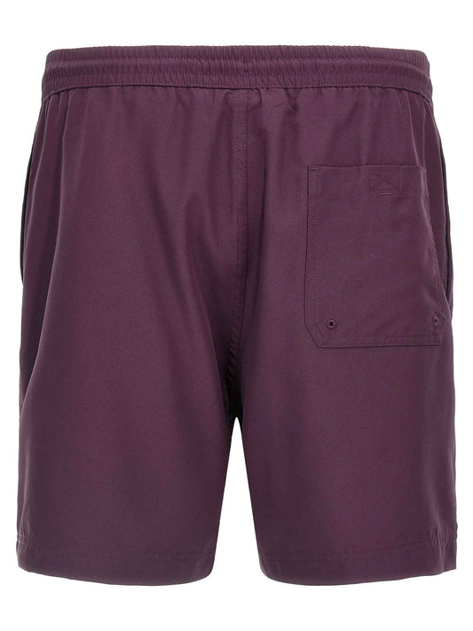 Purple Polyester Shorts