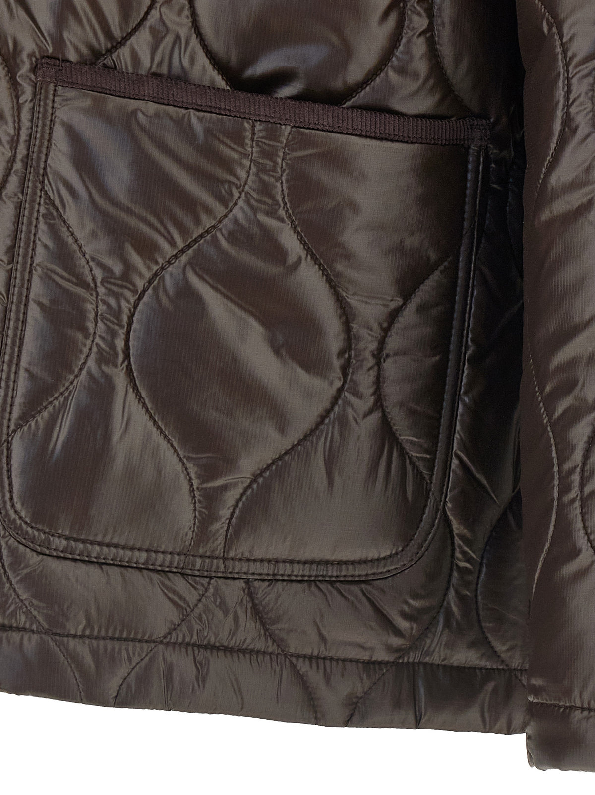 Brown Polyester Shell Jacket
