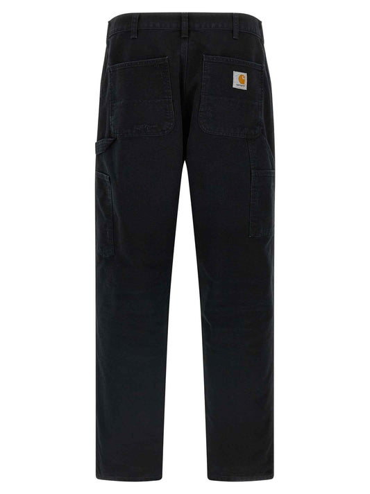Black Organic Cotton Straight-Leg Jeans