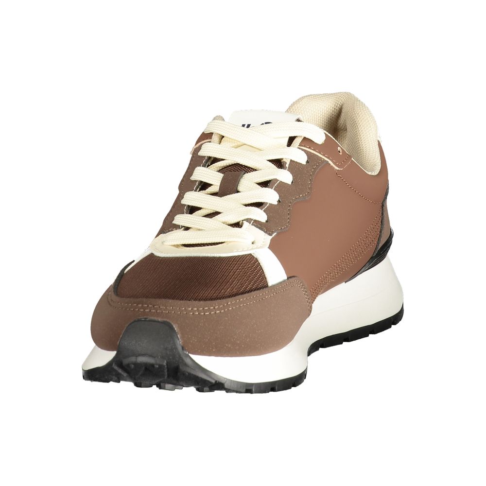 Brown Polyurethane Men's Sneaker