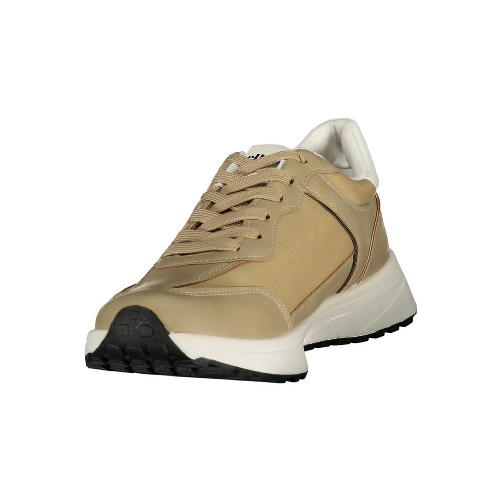 Beige Polyurethane Mens Sneaker