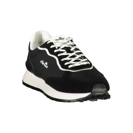 Black Polyester Men's Sneaker
