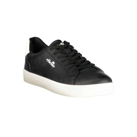 Black Polyester Men's Sneaker