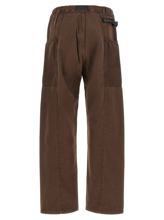 Brown Cotton Casual Pants