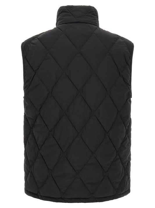 Black Polyamide Sleeveless Jacket