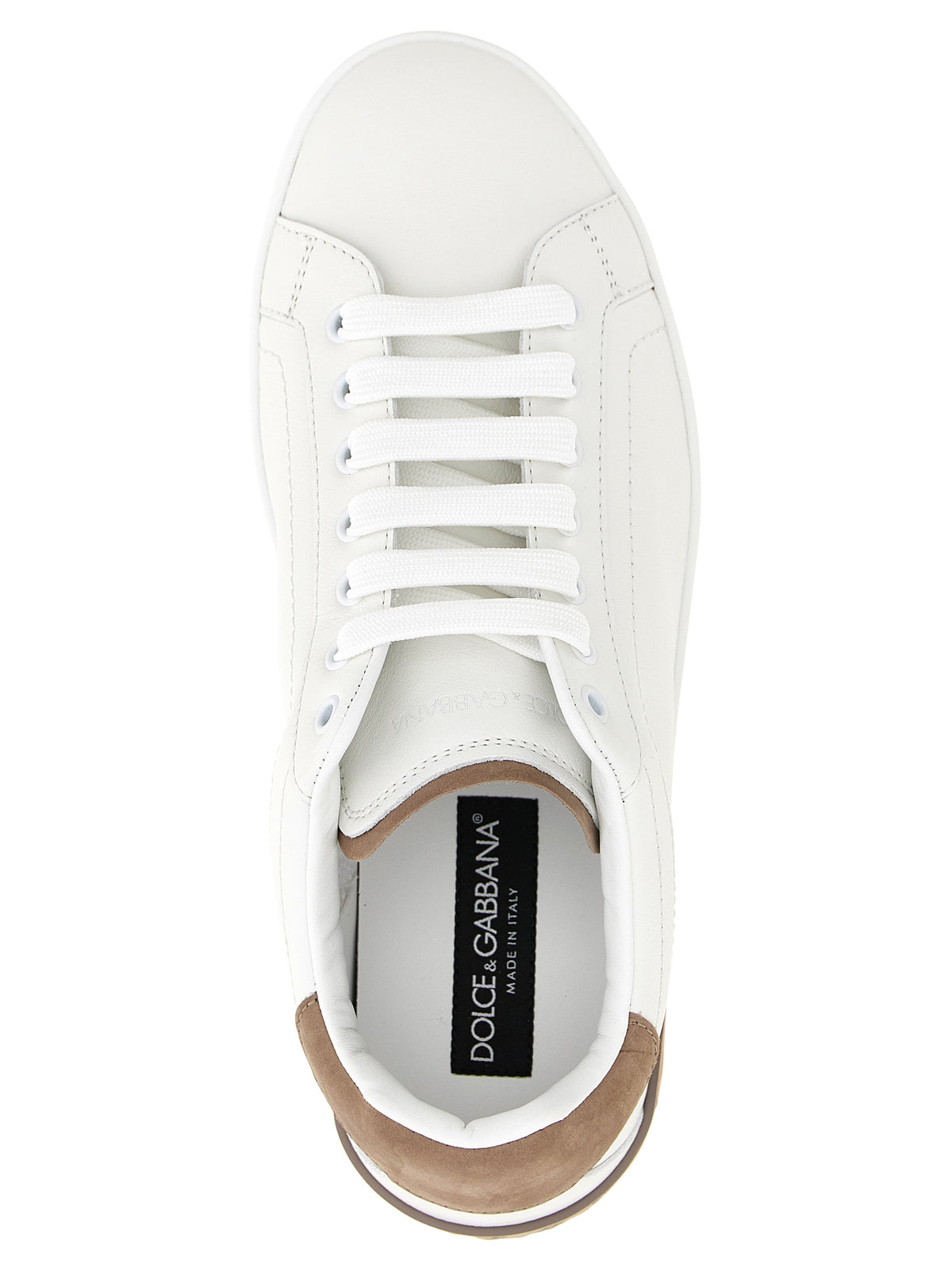 Beige Calfskin Low Top Sneakers