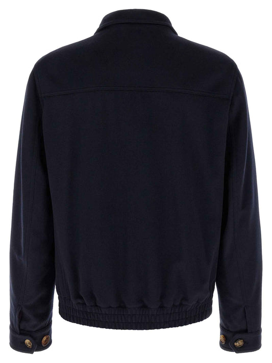 Blue Virgin Wool Bomber