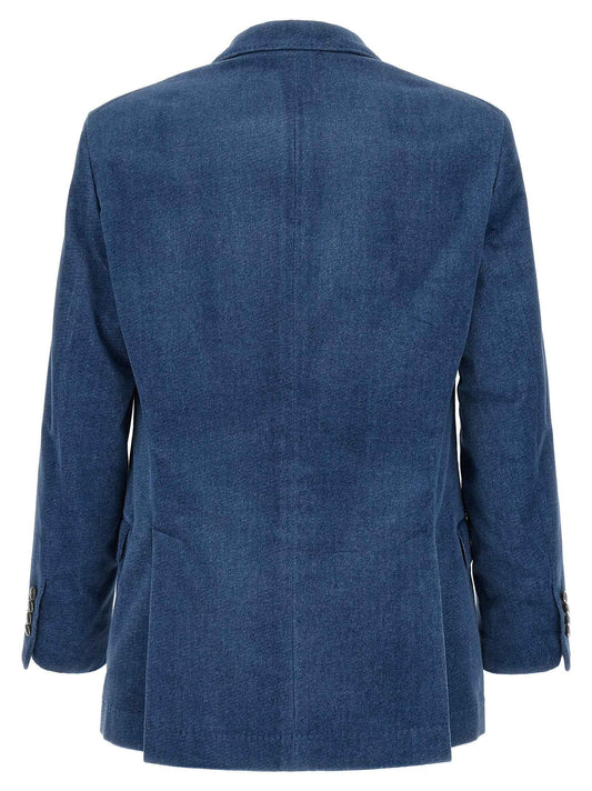 Blue Cotton Blazer