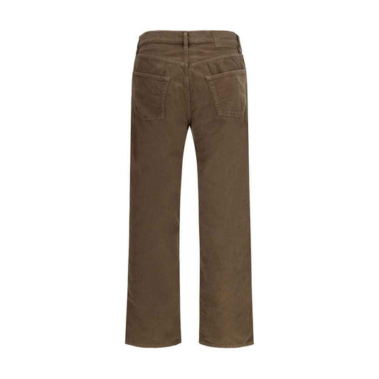 Bicolor Cotton Casual Pants