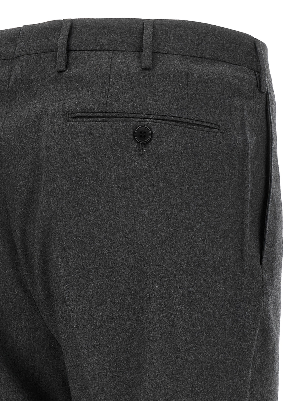 Gray Virgin Wool Dress Pants