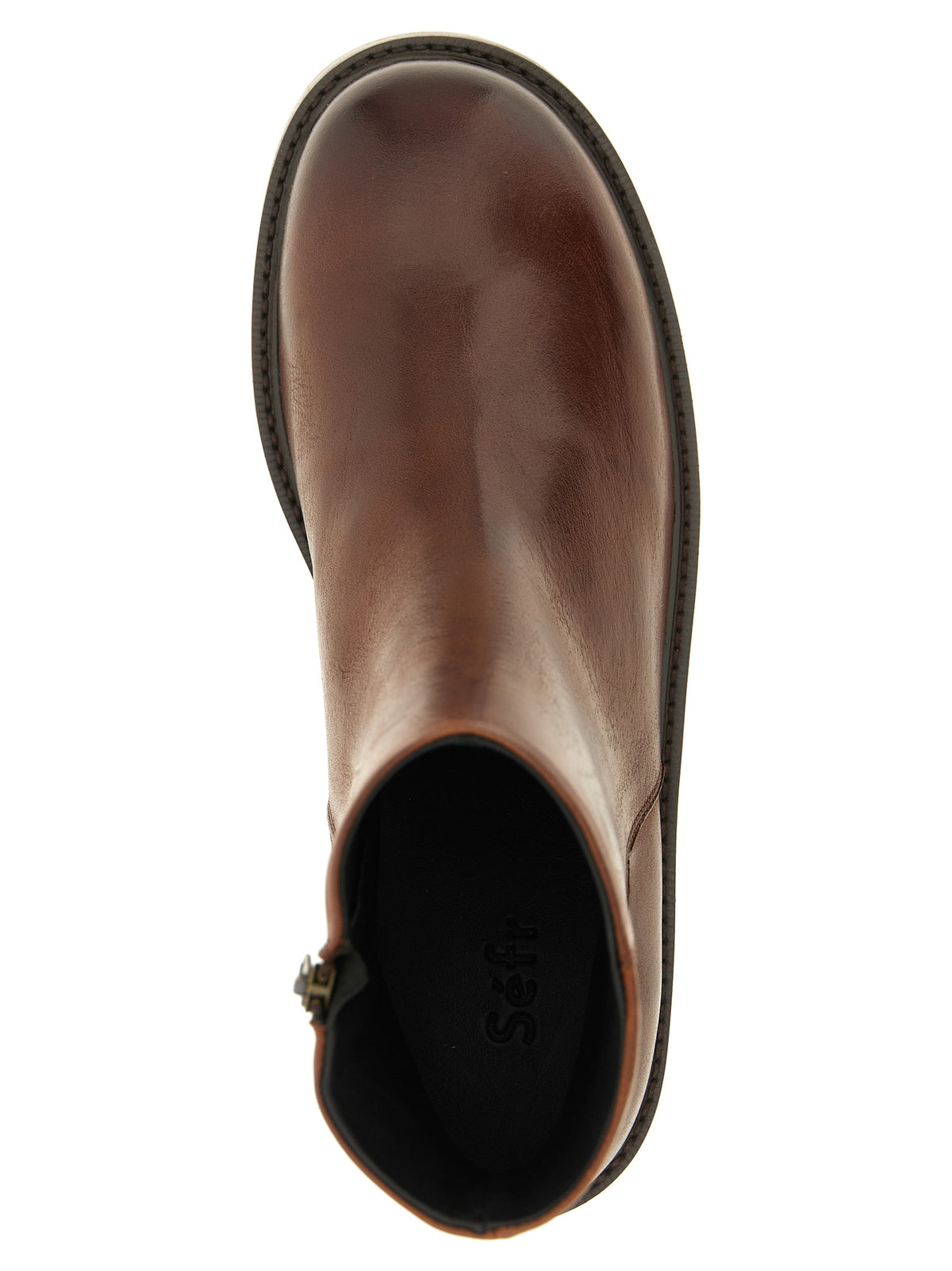 Brown Calfskin Ankle Boots