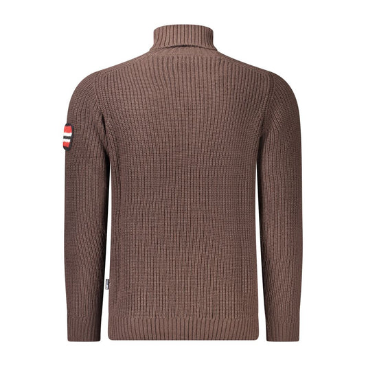 Brown Acrylic Men's Sweater