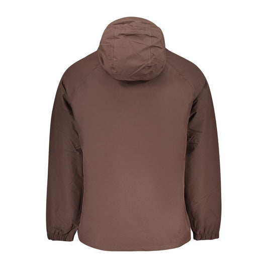 Brown Polyester Men's Jacket