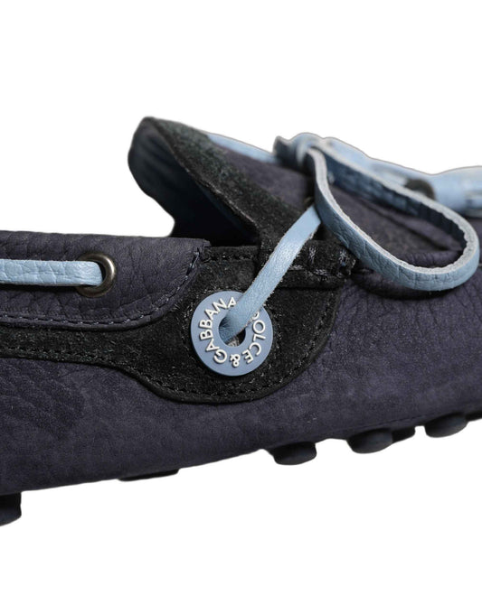 Navy Blue Suede Leather Tassel Loafers Shoes