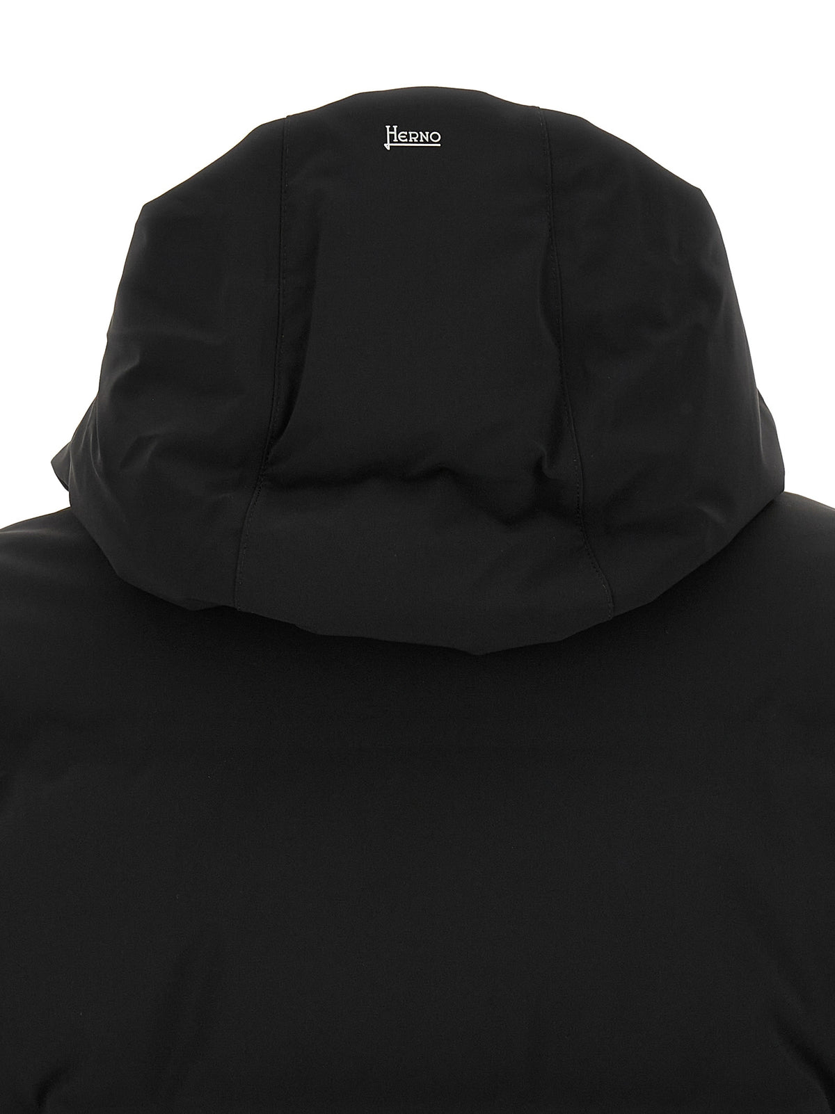 Black Polyamide Full-Length Jacket