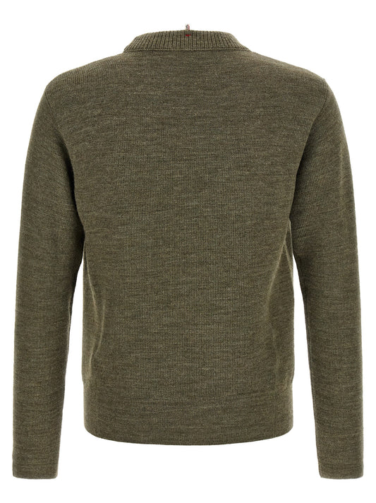 Bicolor Virgin Wool Cardigan