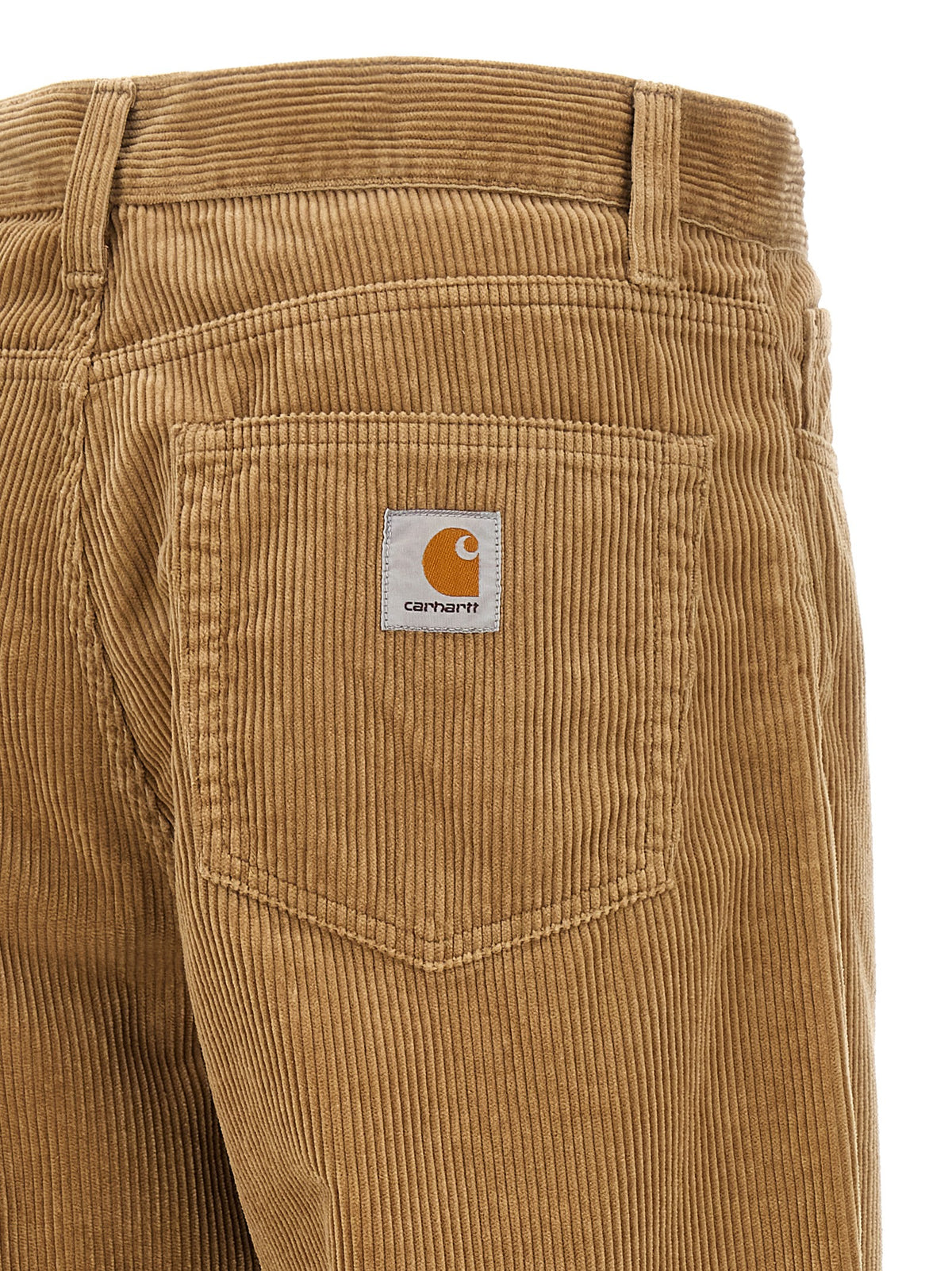 Beige Cotton Casual Pants