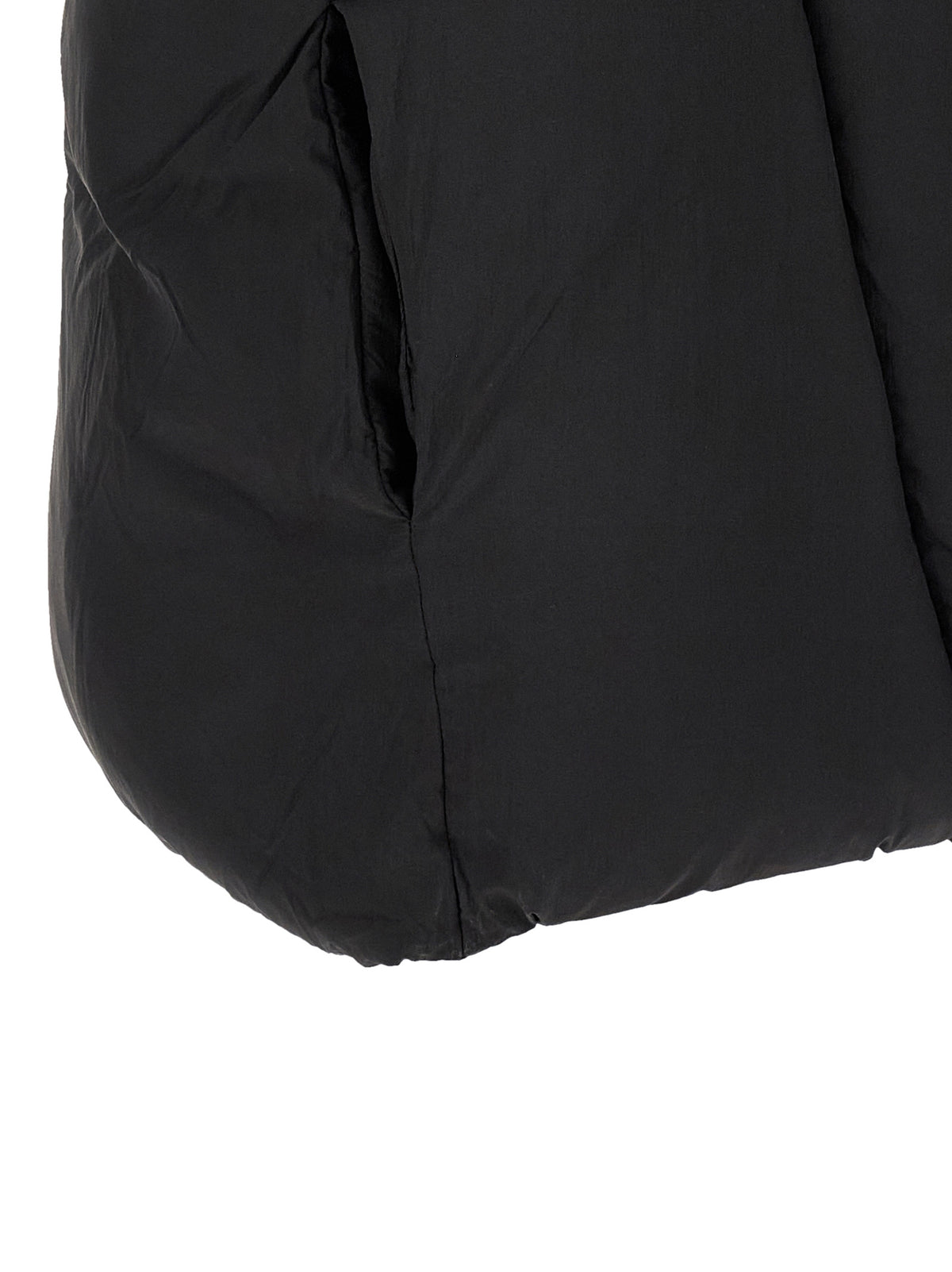 Black Nylon Sleeveless Jacket