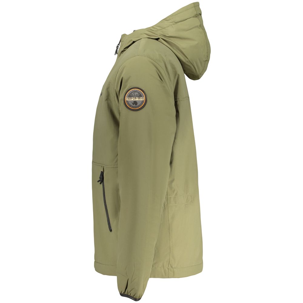 Green Poliammide Mens Jacket