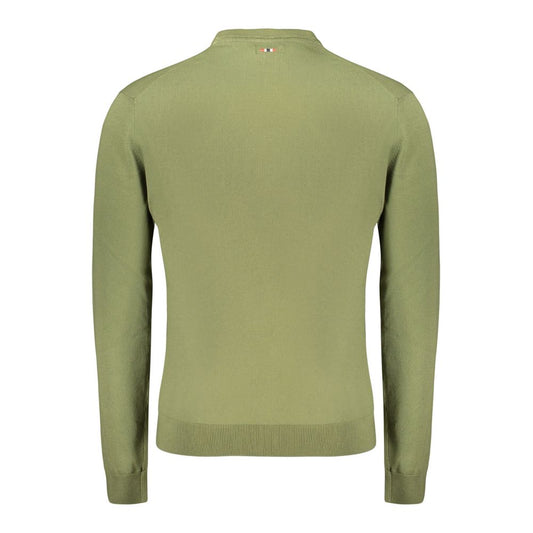 Green Cotton Men's Sweater