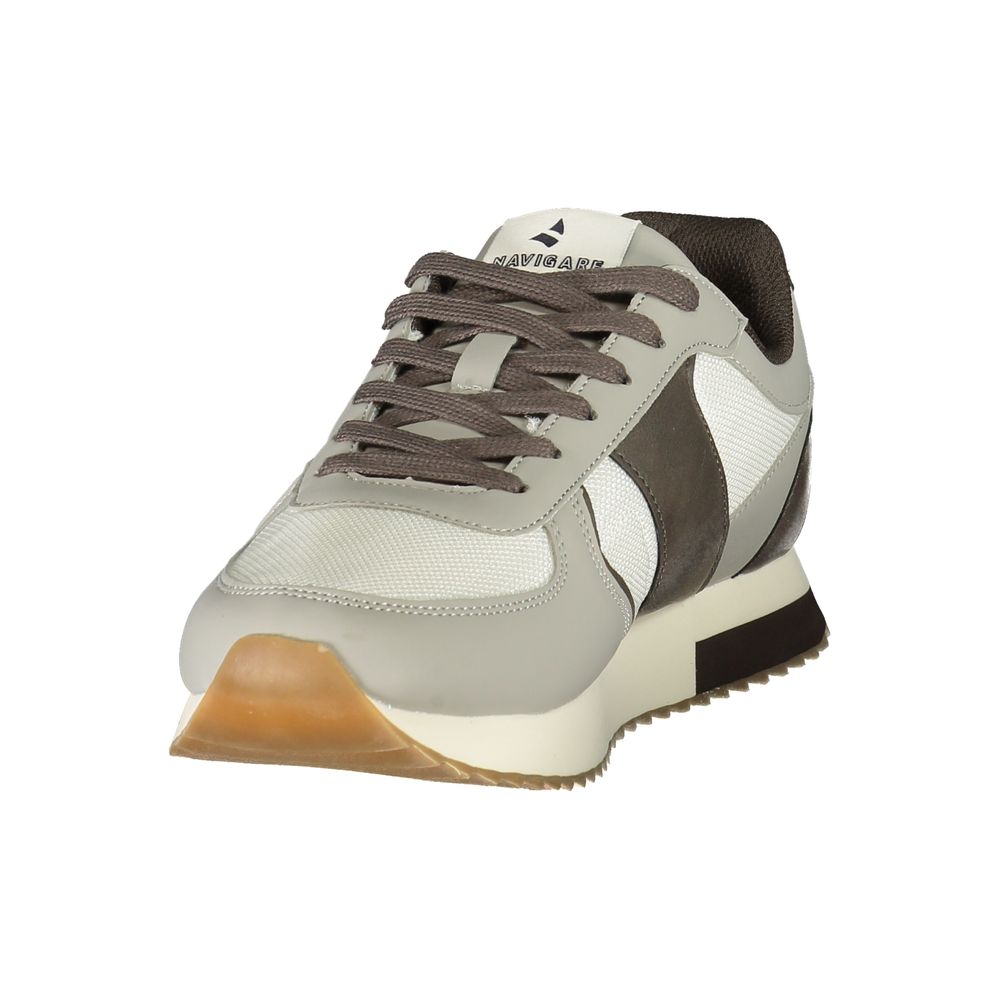 White Polyester Men's Sneaker