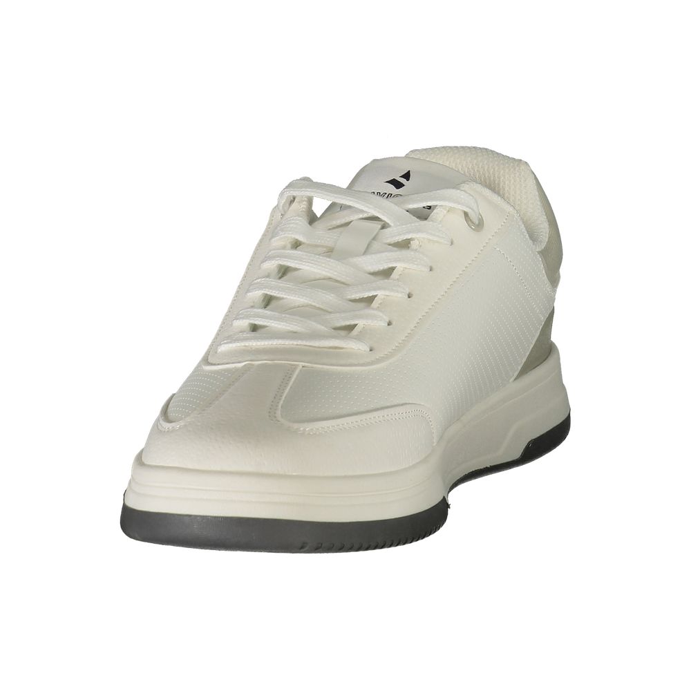 White Polyester Men's Sneaker