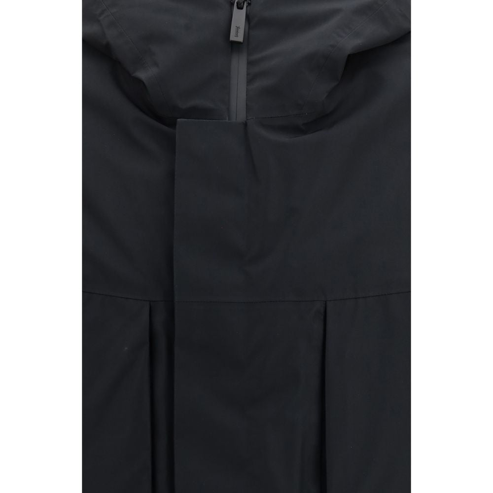 Black Polyester Parka