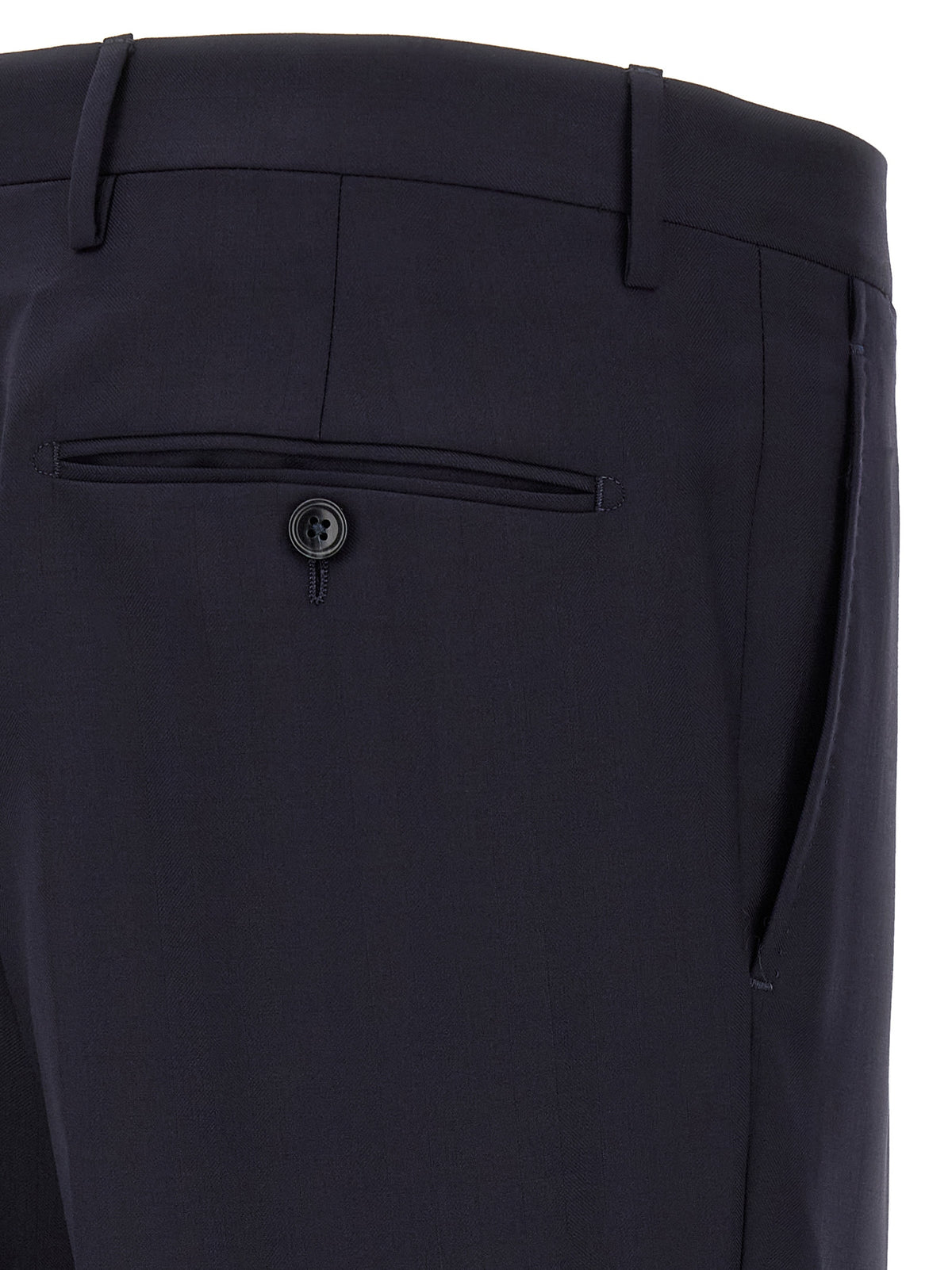 Blue Virgin Wool Two-Piece Suit
