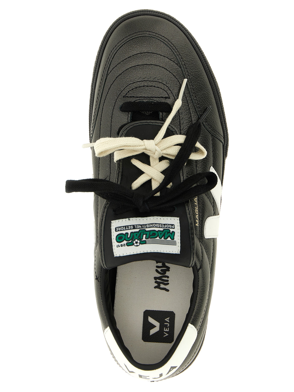 Black Calfskin Low Top Sneakers