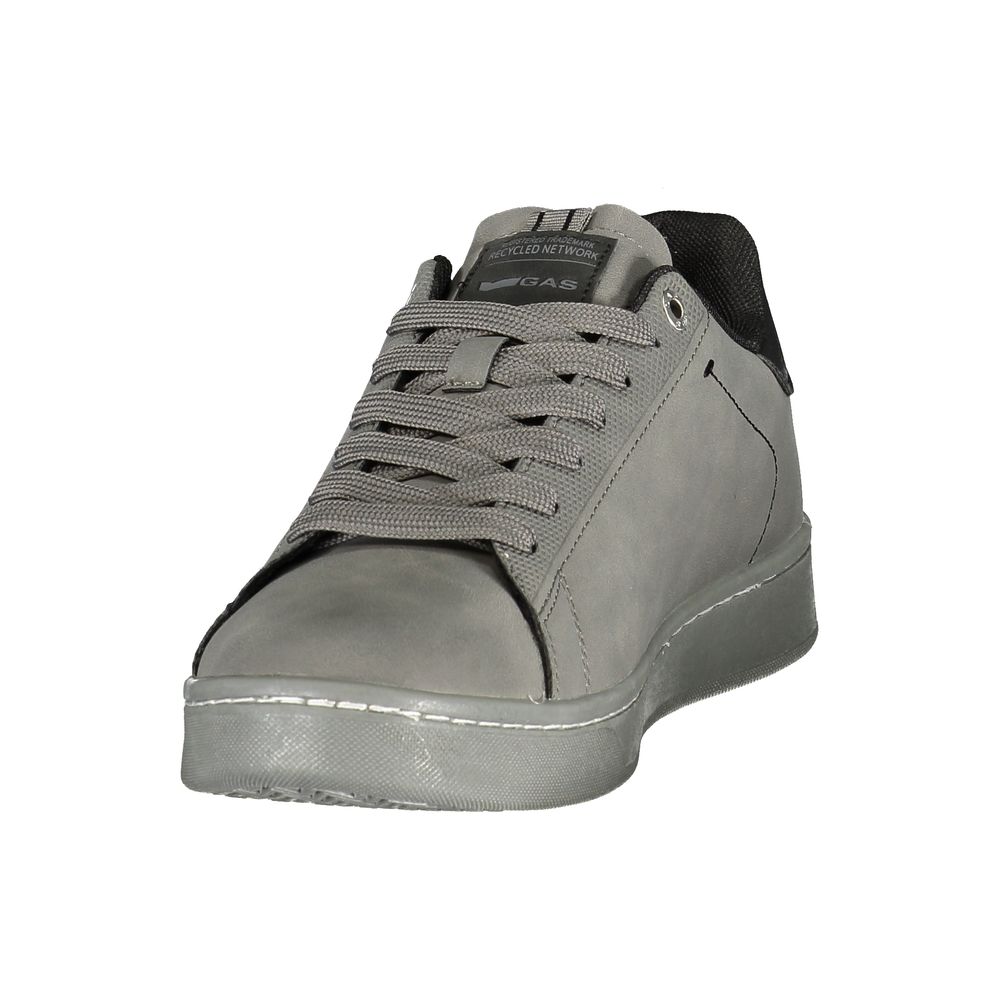 Gray Polyester Athletic Sneakers