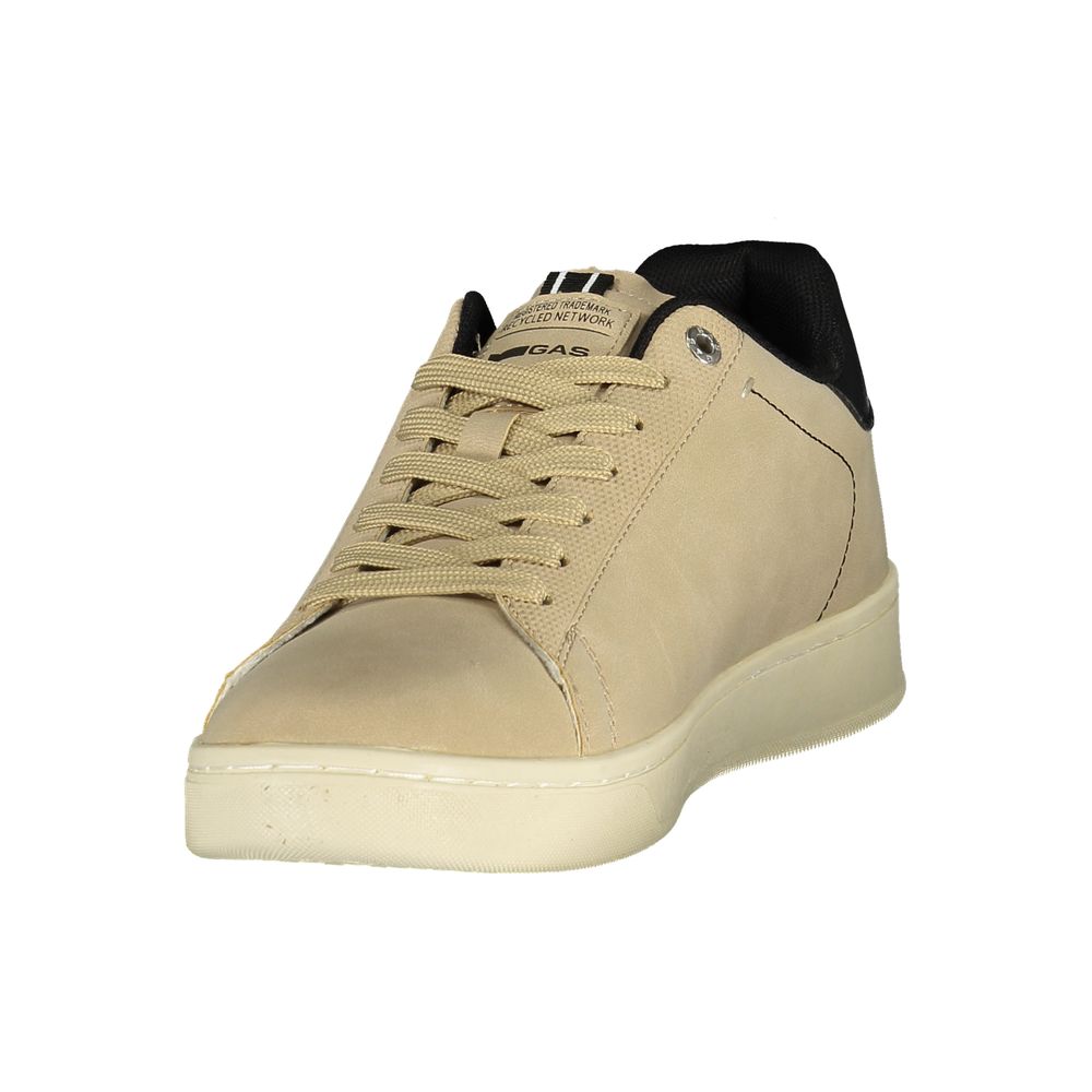 Beige Polyester Athletic Sneakers