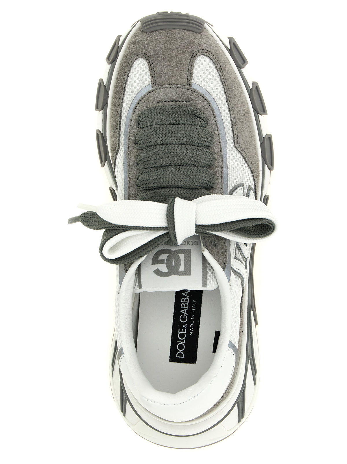 Gray Leather Athletic Sneakers