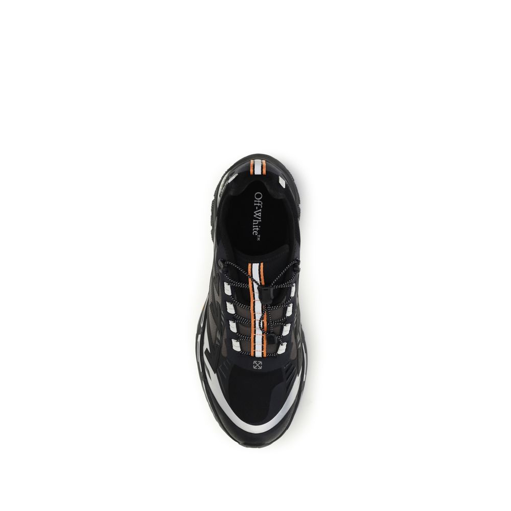 Black Polyester Athletic Sneakers