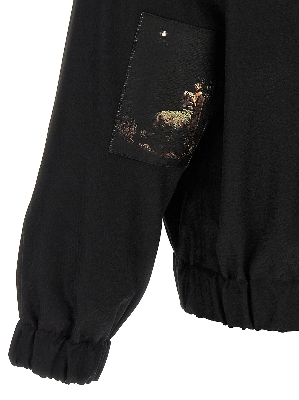 Black Wool Bomber