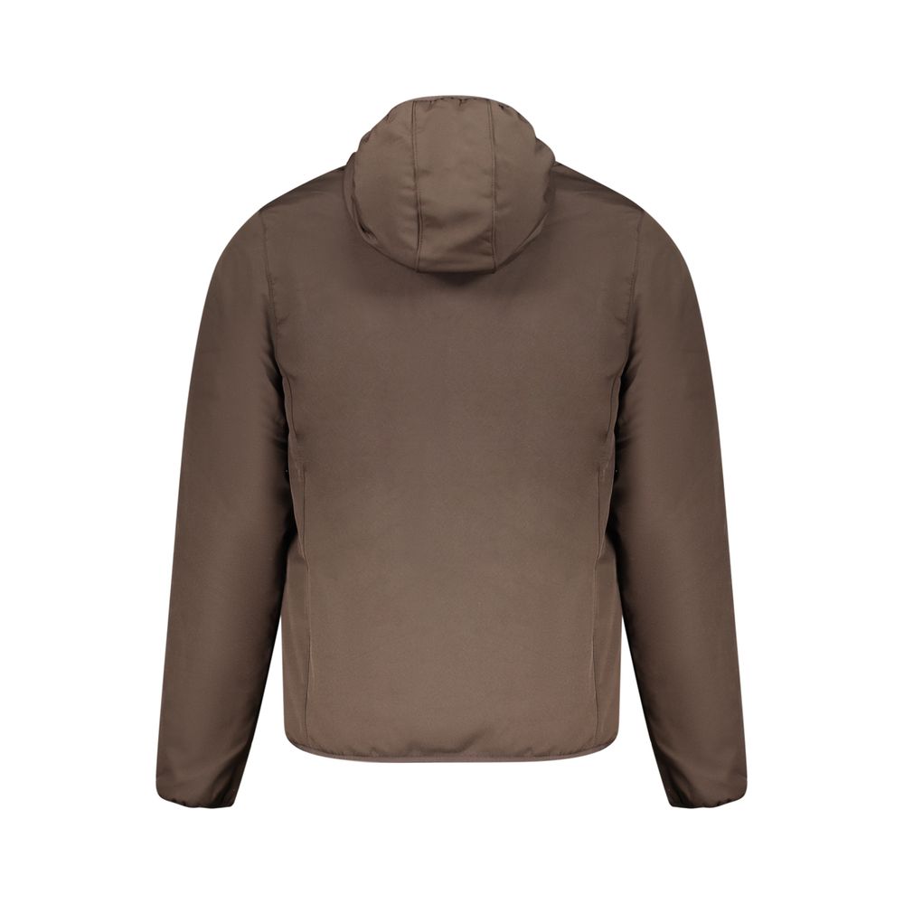 Brown Polyester Men's Jacket
