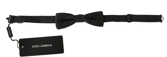 Gray Patterned Mens Necktie Papillon 100% Silk Bow Tie Dolce & Gabbana