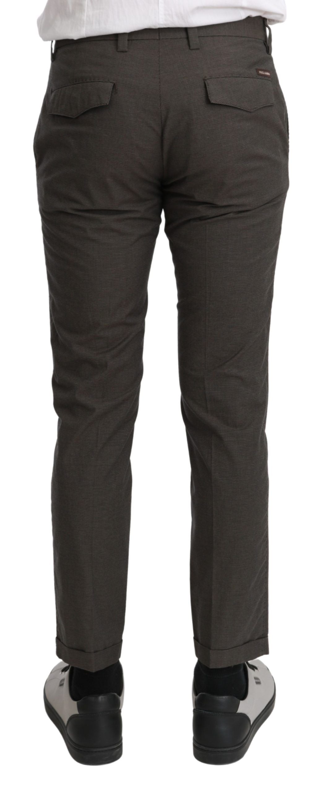 Brown Casual Mens Trouser 100% Cotton Pants Dolce & Gabbana