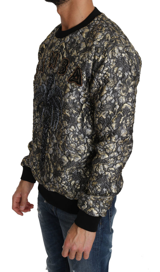 Multicolor SAMBA Jacquard Palmtree Pullover Sweater Dolce & Gabbana
