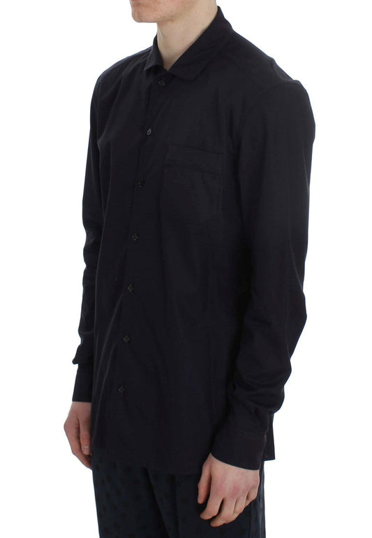 Purple Striped Cotton Pajama Lounge Shirt Dolce & Gabbana