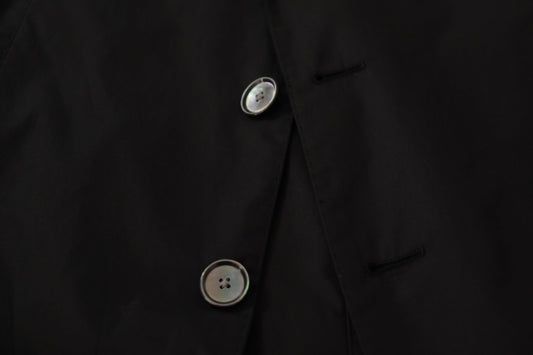 Black Single Breasted TAORMINA Breasted Blazer