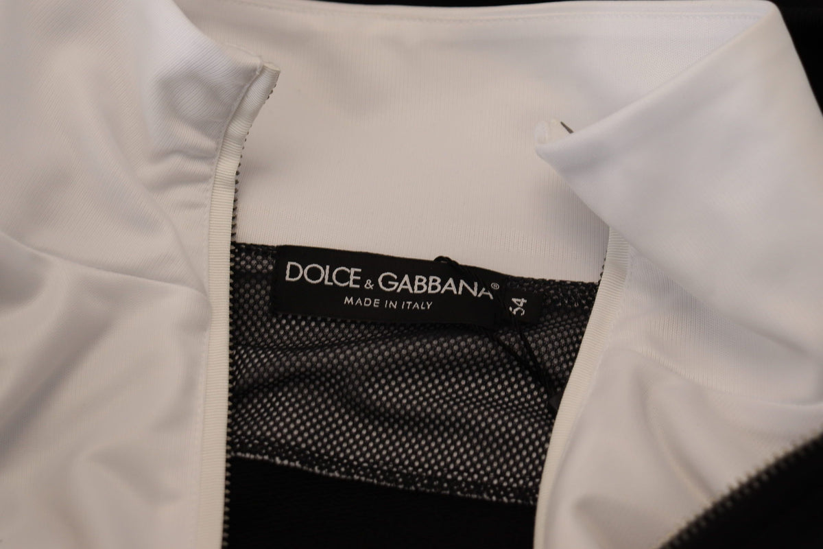 Black Polyester Hooded Full Zip Jacket