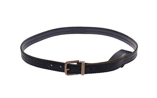 Blue Leather Logo Belt Dolce & Gabbana