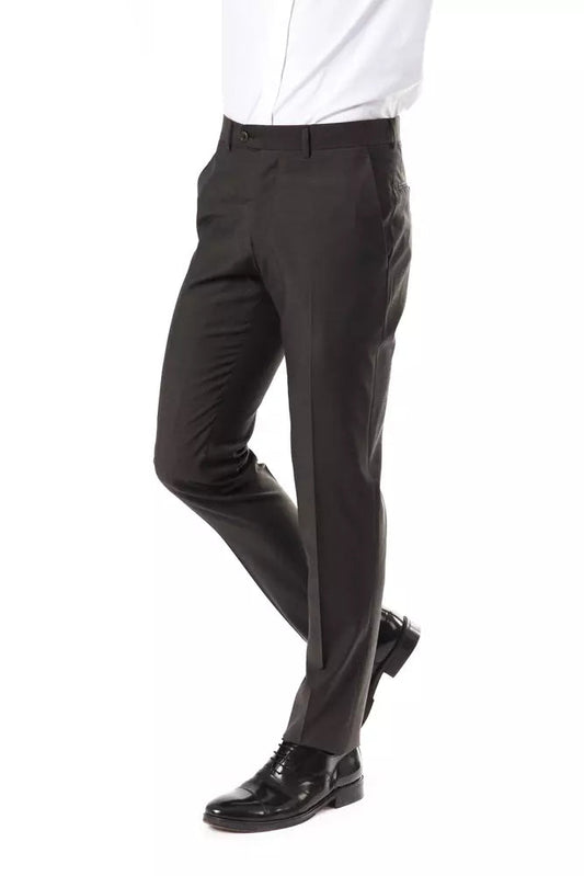 Gray Wool Men's Suit Pant Uominitaliani
