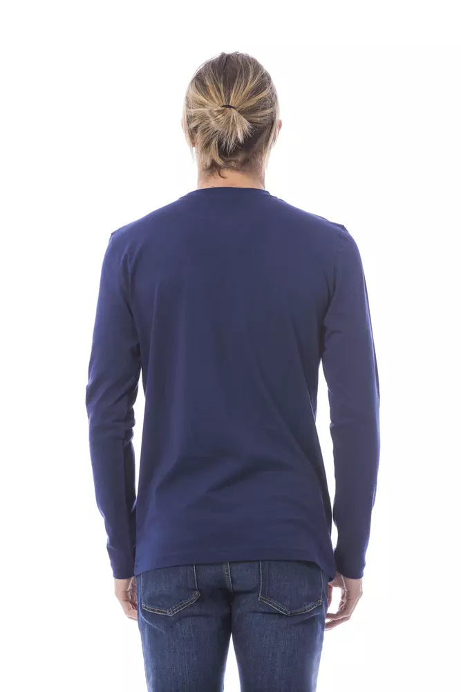 Blue Cotton Men T-Shirt Verri