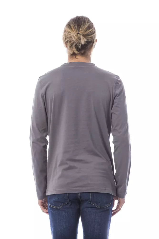 Gray Cotton Men's T-Shirt Verri