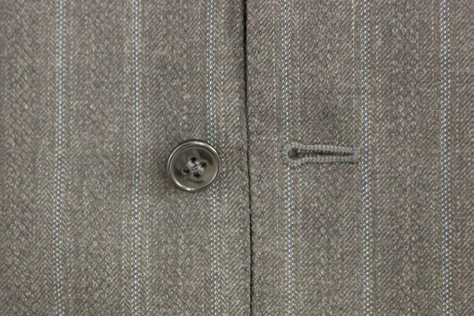 Gray Striped Wool Logo Vest Gilet Weste Dolce & Gabbana