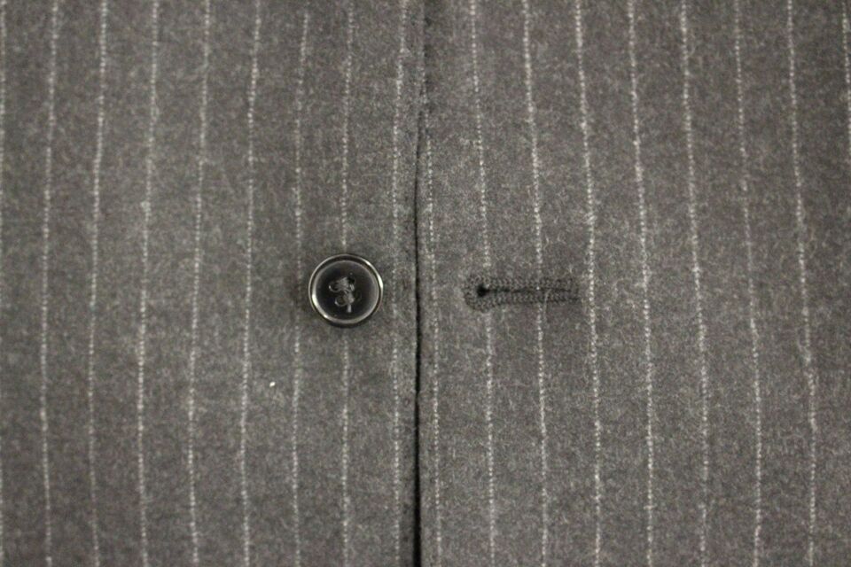 Gray Striped Wool Logo Vest Gilet Vests Dolce & Gabbana