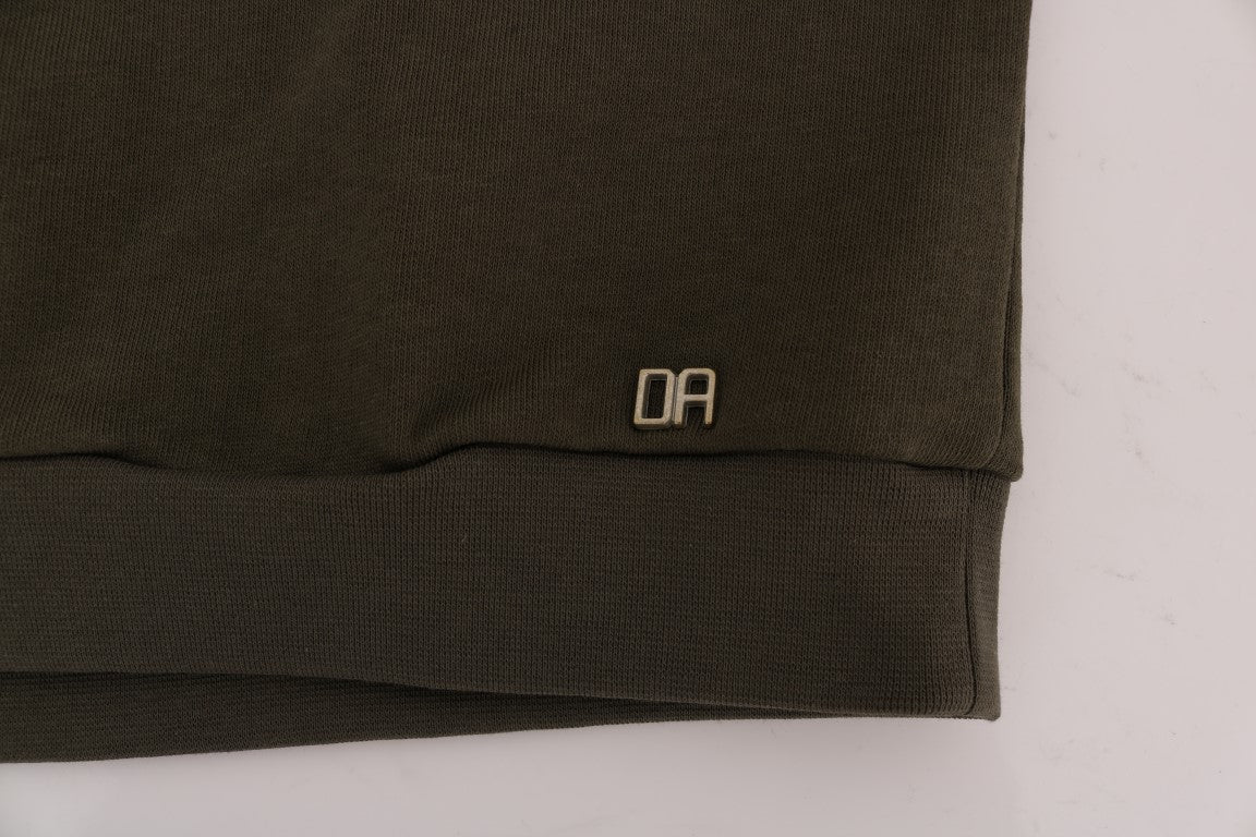 Green Crewneck Cotton Sweater Daniele Alessandrini