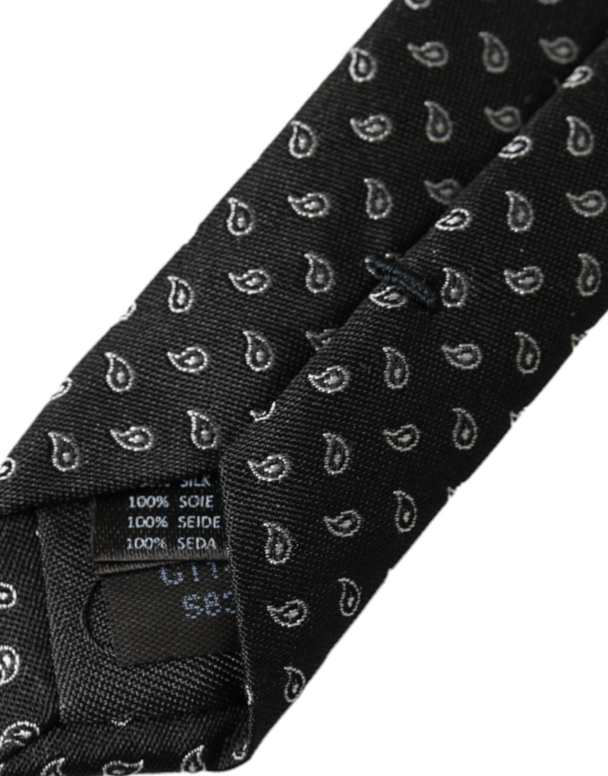 Dark Gray Jacquard Patterned Silk Adjustable Men Tie