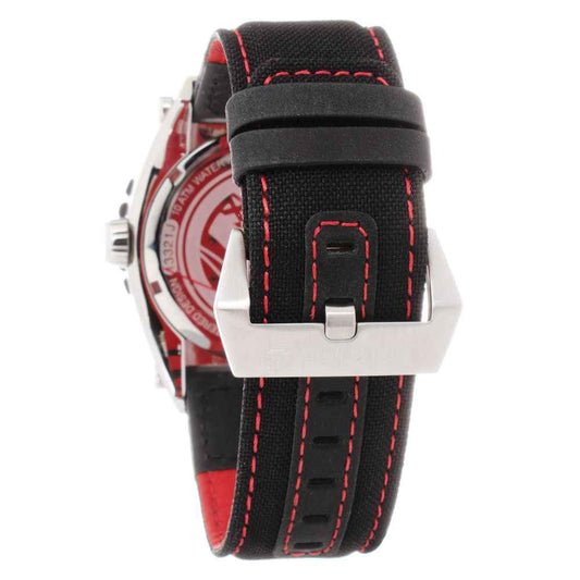 Black Leather Sport Watch
